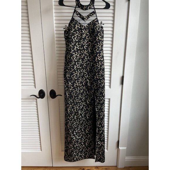 Teeze Me Formal Gown Black and Gold Women's Size 7 - Picture 4 of 7